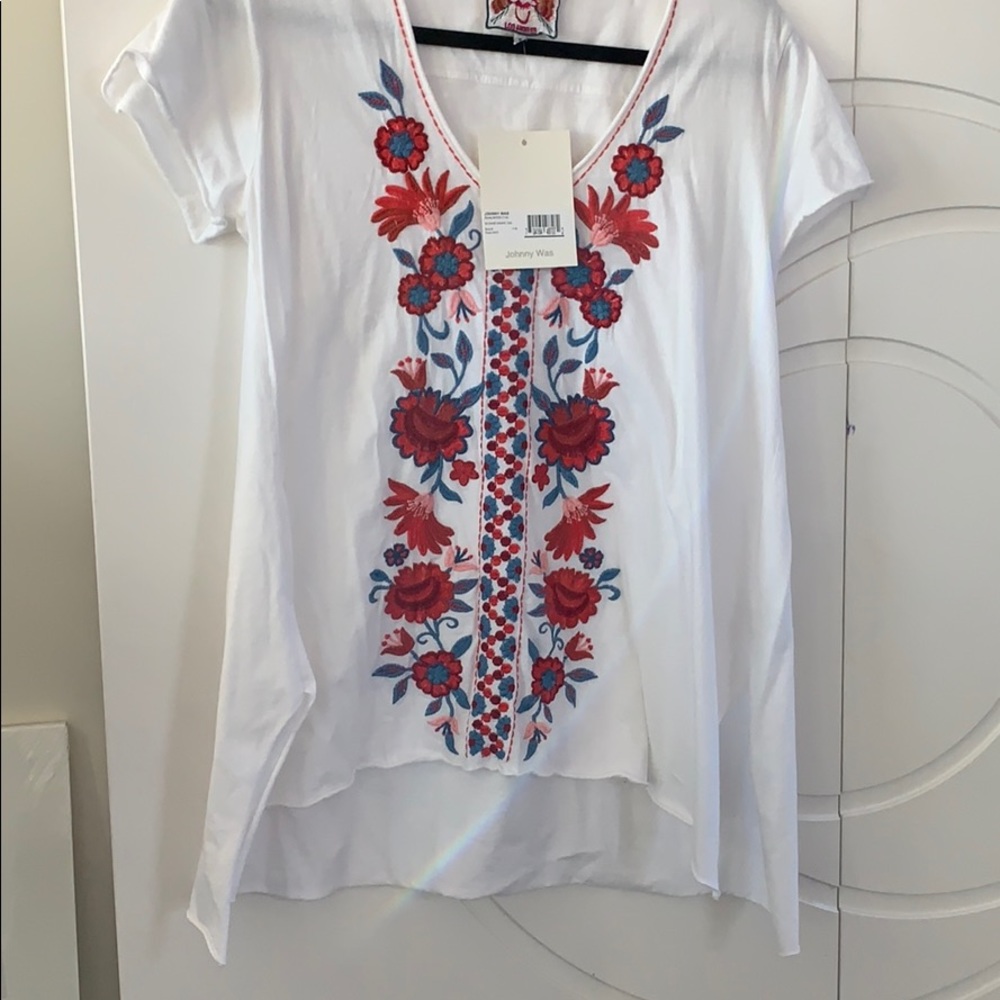 Johnny Was Sloane Drape Tee size S - Picture 3 of 5